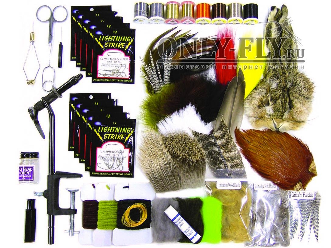 Набор материалов и инструментов WAPSI Concise Fly Tying Kit