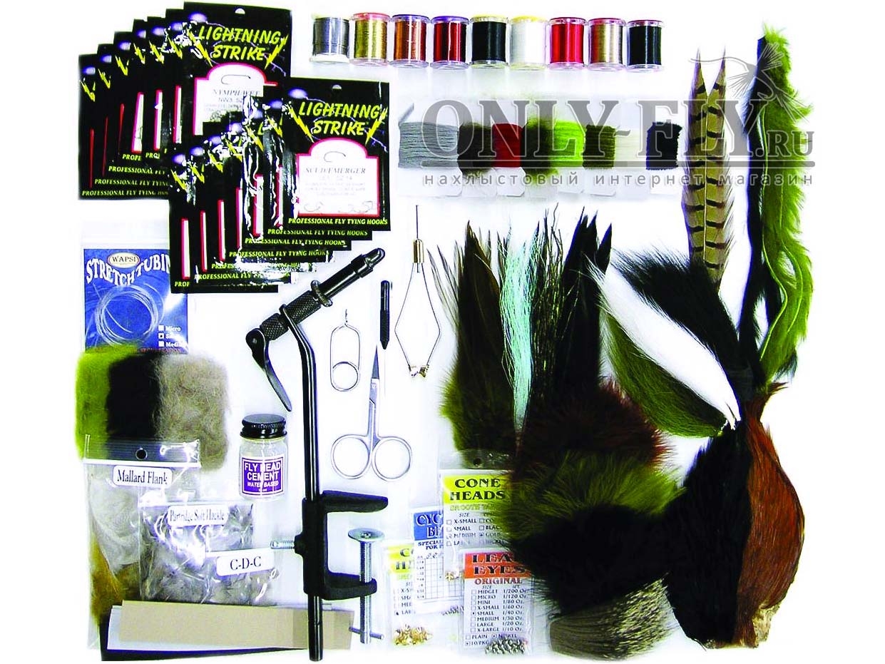 Набор материалов и инструментов WAPSI Deluxe Fly Tying Kit