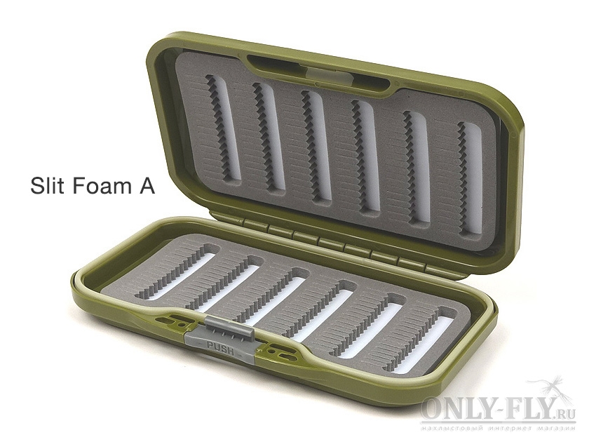 Коробочка для мушек FLY-FISHING Waterproof Fly Box (15.8 × 8.6 × 2.6 см) Slit Foam A, Olive